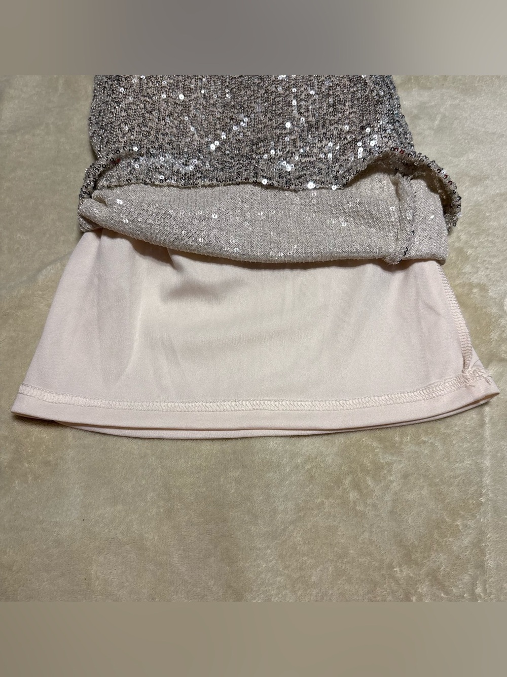 Aakaa Silver Sequin Wide Leg Pants - Picture 6 of 9